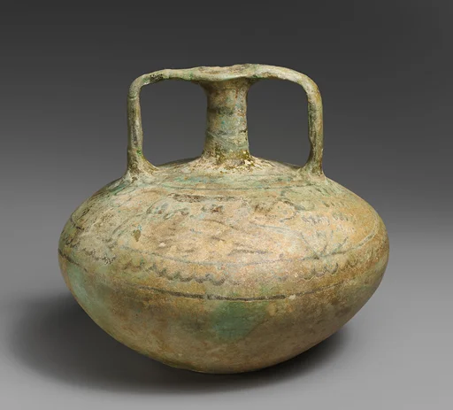 Faience flask