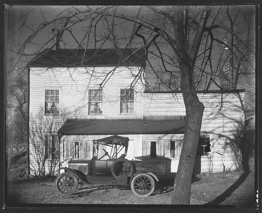 [Clapboard Farmhouse with Ford Model T Pickup Truck in Yard, Ossining, New York]
