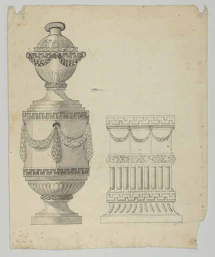 Design for a container and a base