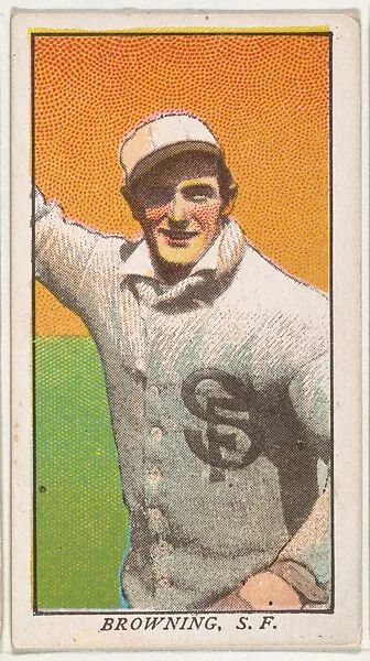 Browning, San Francisco, from the "Obak Baseball Players" set (T212), issued by the American Tobacco Company to promote Obak Mouthpiece Cigarettes — American Tobacco Company
