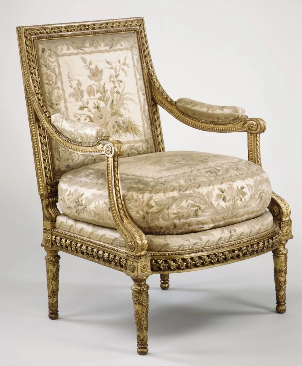 Armchair (Fauteuil à la reine) (one of a pair) (part of a set) — Joseph-François-Xavier Baudoin|Georges Jacob