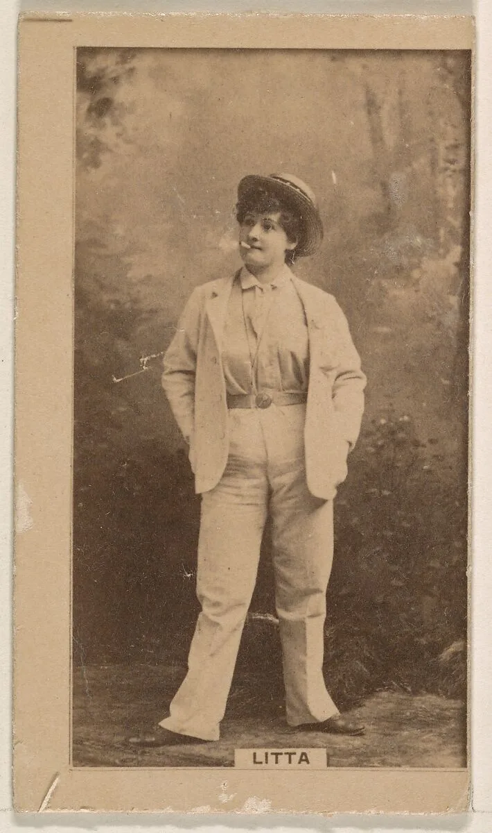 Litta, from the Actresses series (N245) issued by Kinney Brothers to promote Sweet Caporal Cigarettes — Kinney Brothers Tobacco Company