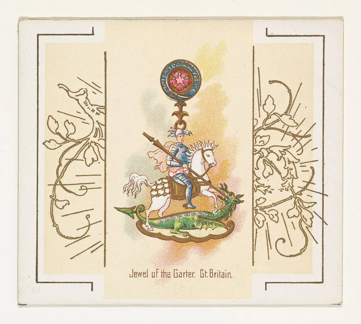 Jewel of the Garter, Great Britain, from the World's Decorations series (N44) for Allen & Ginter Cigarettes — Allen & Ginter|Lindner, Eddy & Claus