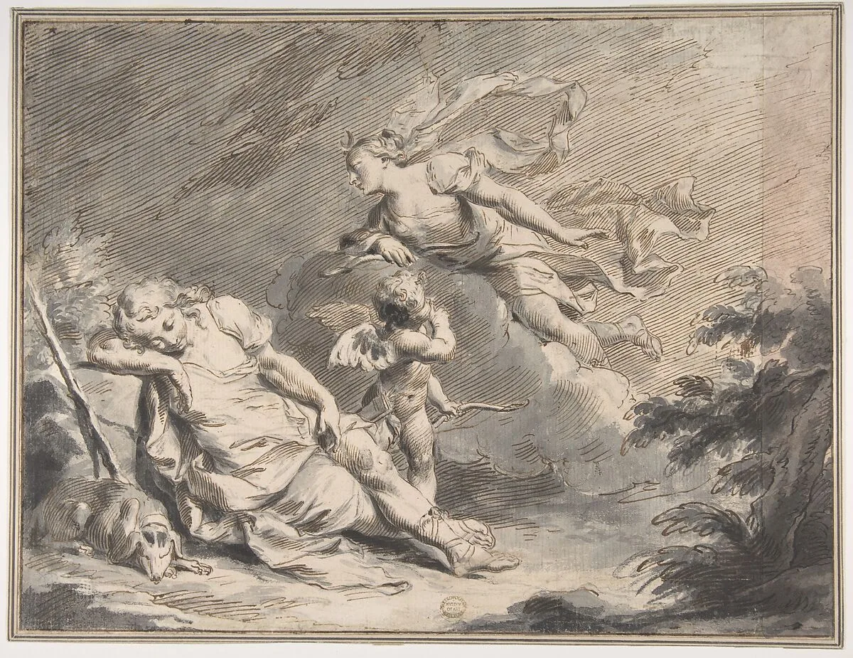 Diana Visiting the Sleeping Endymion — Pietro Antonio Novelli