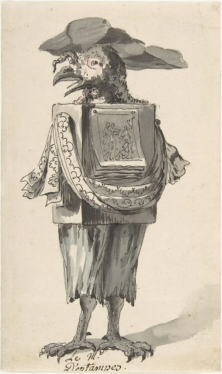 Caricature of a Printseller — Jean Charles Delafosse|Ennemond Alexandre Petitot