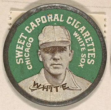 White, Chicago White Sox (green), from the Domino Discs series (PX7), issued by Kinney Brothers — Kinney Brothers Tobacco Company