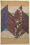 Panel with Four Overlapping Sections Containing Different Patterns and a Border of Lacework Design — Anonymous, French, 20th century