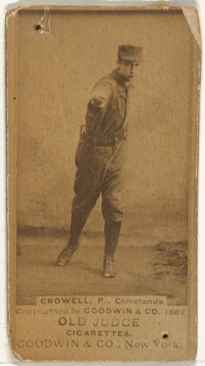 William Theodore "Billy" Crowell, Pitcher, Cleveland, from the Old Judge series (N172) for Old Judge Cigarettes — Goodwin & Company