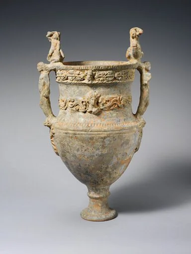 Terracotta volute-krater (bowl for mixing wine and water)