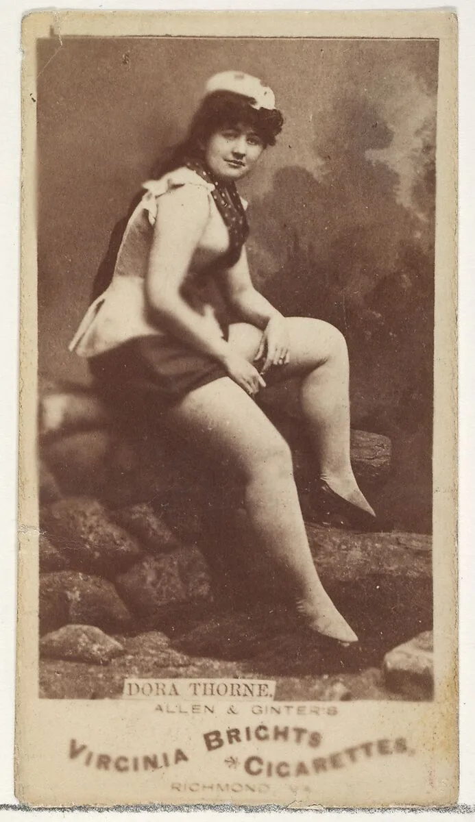 Dora Thorne, from the Actors and Actresses series (N45, Type 1) for Virginia Brights Cigarettes — Allen & Ginter