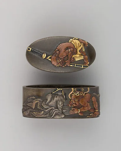 Sword-Hilt Collar and Pommel (Fuchigashira)