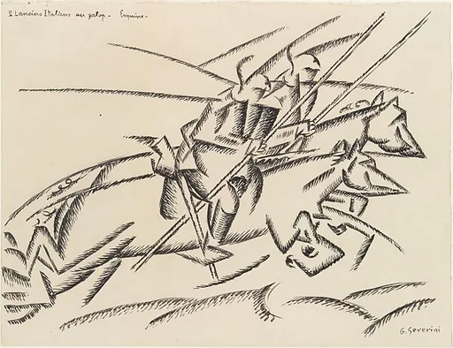 Two Italian Lancers at a Gallop