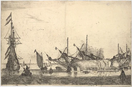 Ships Careened for Caulking the Hull