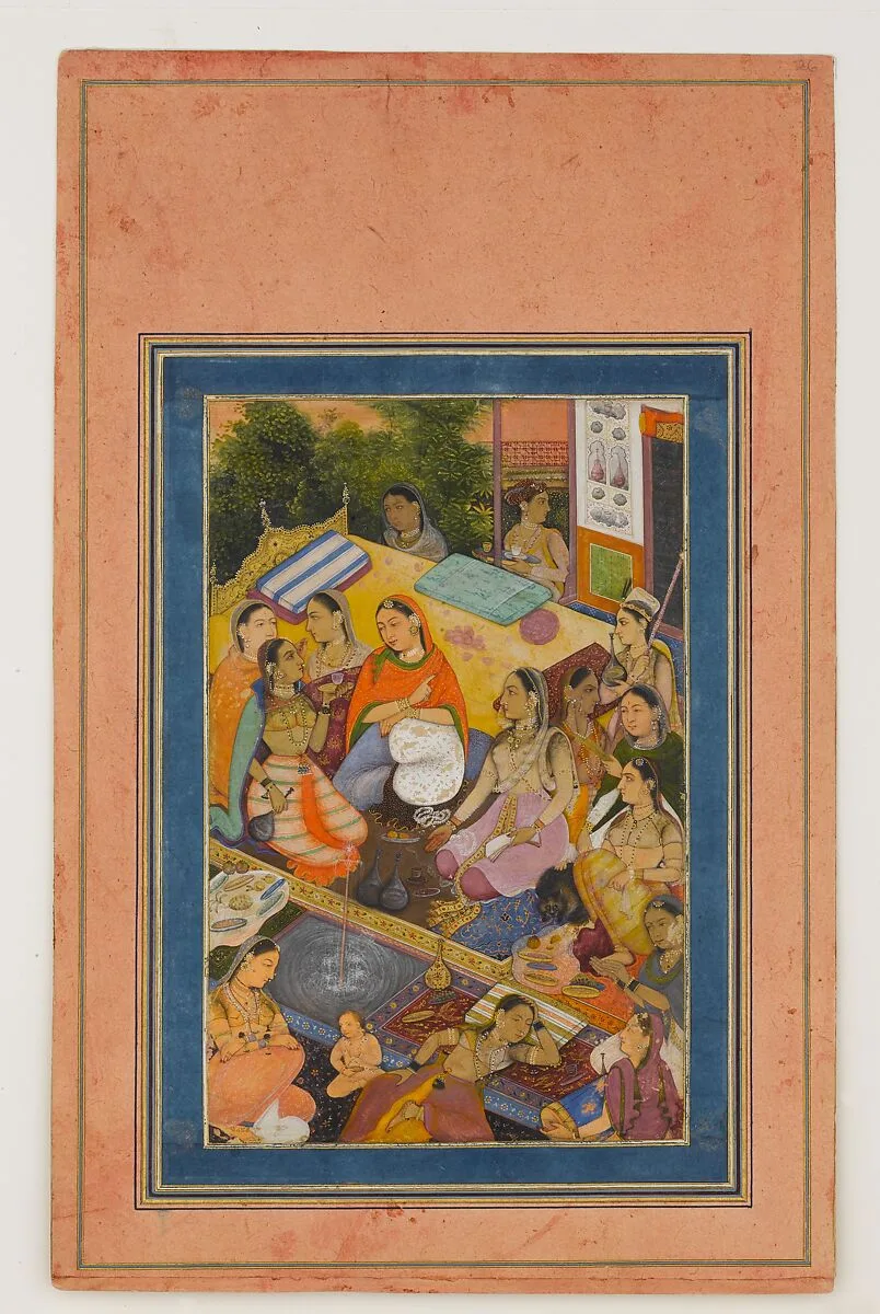 "A Gathering of Court Women", Folio from the Davis Album — Unknown