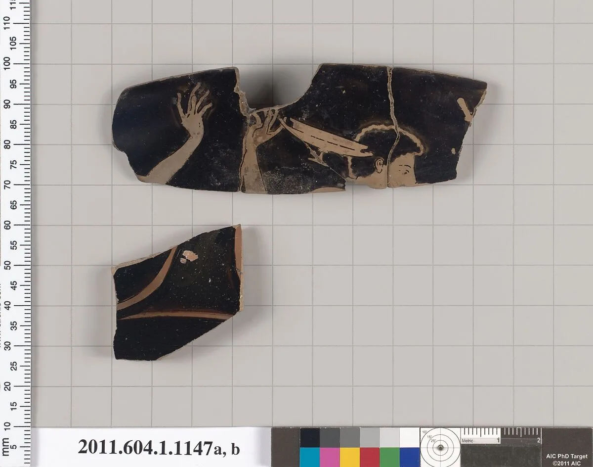 Terracotta rim fragment of a kylix (drinking cup) — Unknown