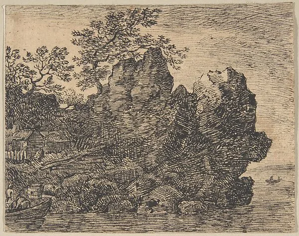 Landscape with a River and a Rocky Cliff — Allart van Everdingen|Anonymous