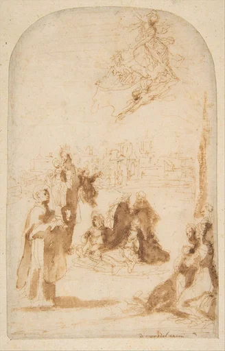 Saint Hyacinth Walking on the Waters