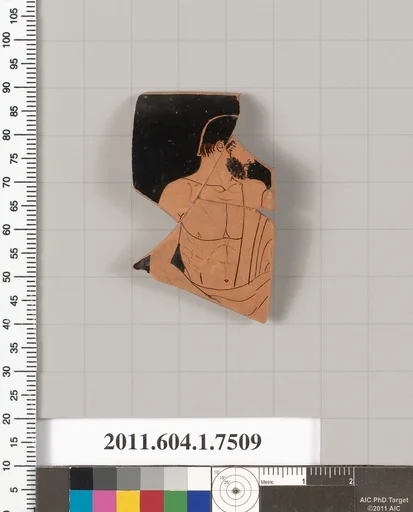 Terracotta rim fragment of a kylix (drinking cup)