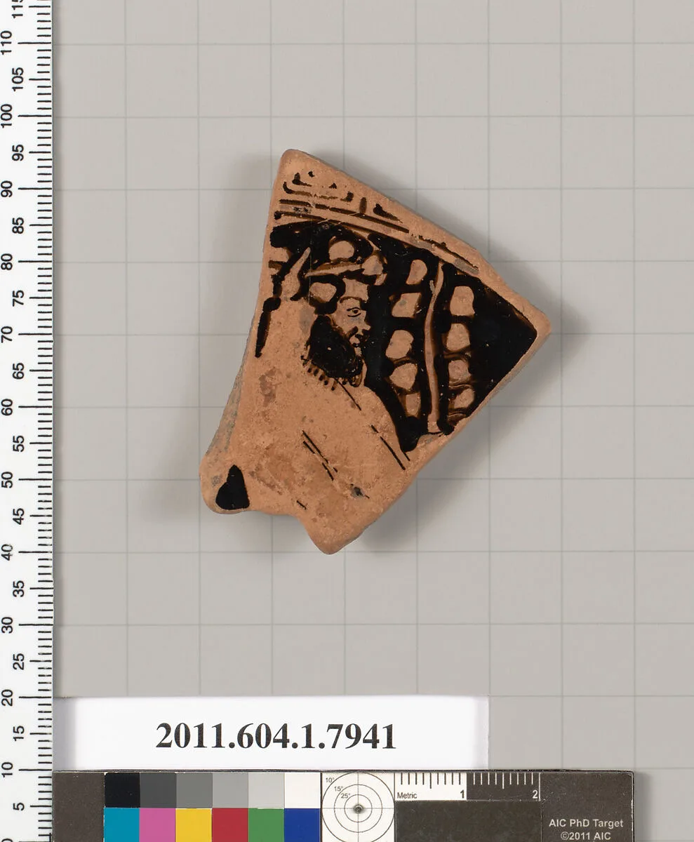 Terracotta fragment of a kylix (drinking cup) — Unknown