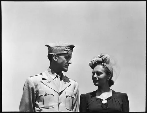 [Unidentified Couple on Roof of 441 East 92nd Street Apartment Building?, New York City]