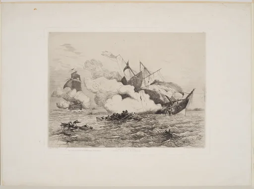 Combat Naval (L'Alabama coulant sous le feu de Kearsage)