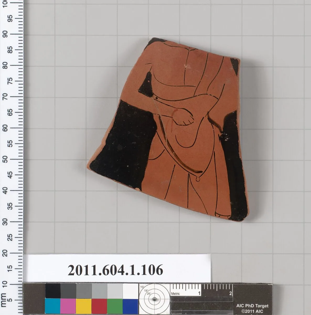 Terracotta fragment of a kylix (drinking cup) — Splanchnopt Painter