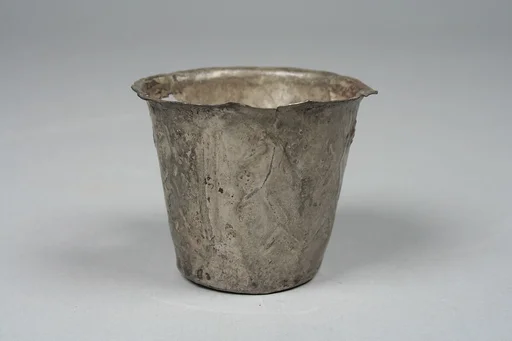 Beaker with embossed plants