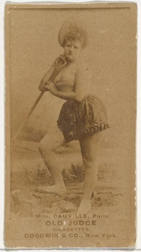 Mlle. Dauville, Paris, from the Actors and Actresses series (N171) for Old Judge Cigarettes