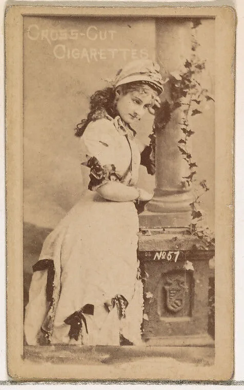 Card Number 57, from the Actors and Actresses series (N145-1) issued by Duke Sons & Co. to promote Cross Cut Cigarettes — W. Duke, Sons & Co.