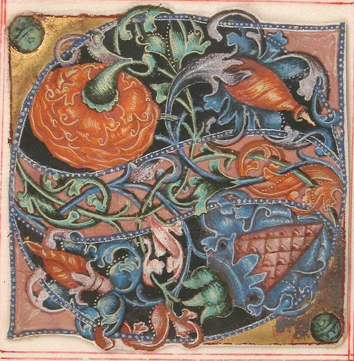Manuscript Illumination with Initial S, from a Choir Book — Unknown