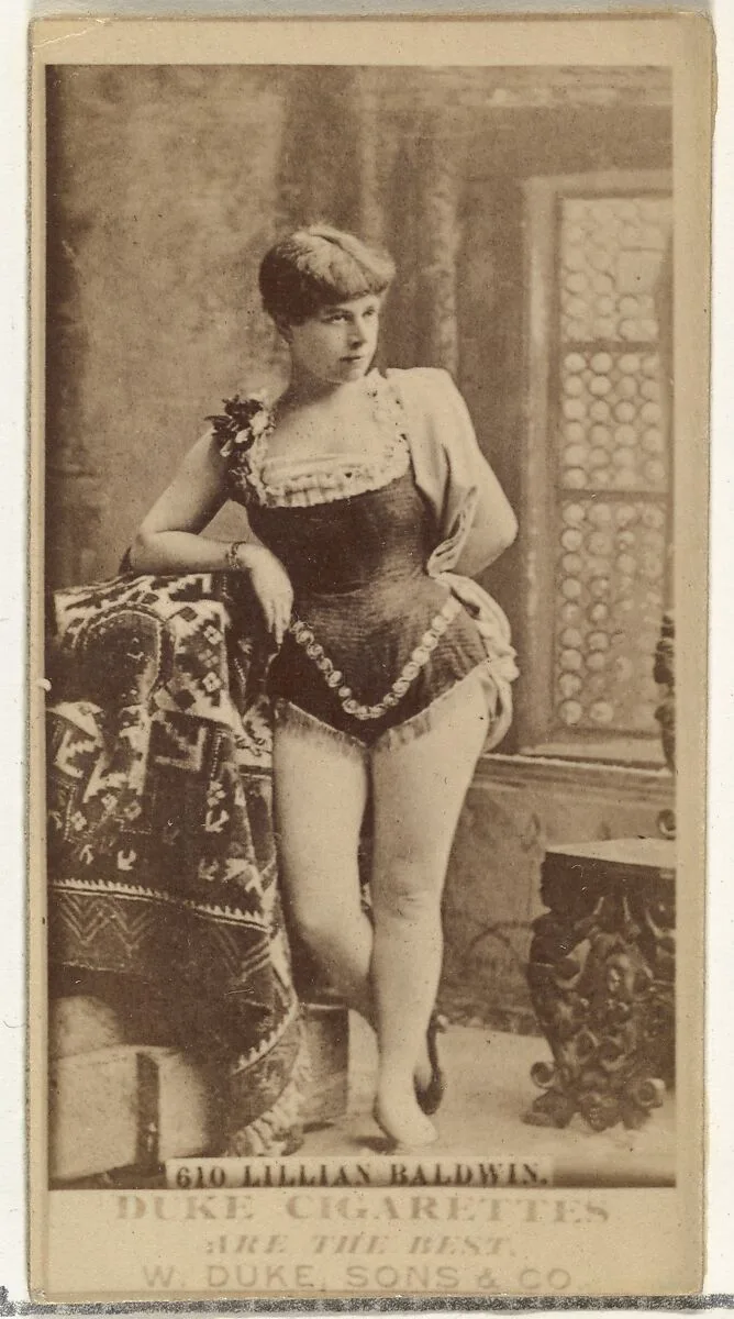 Card Number 610, Lillian Baldwin, from the Actors and Actresses series (N145-7) issued by Duke Sons & Co. to promote Duke Cigarettes — W. Duke, Sons & Co.