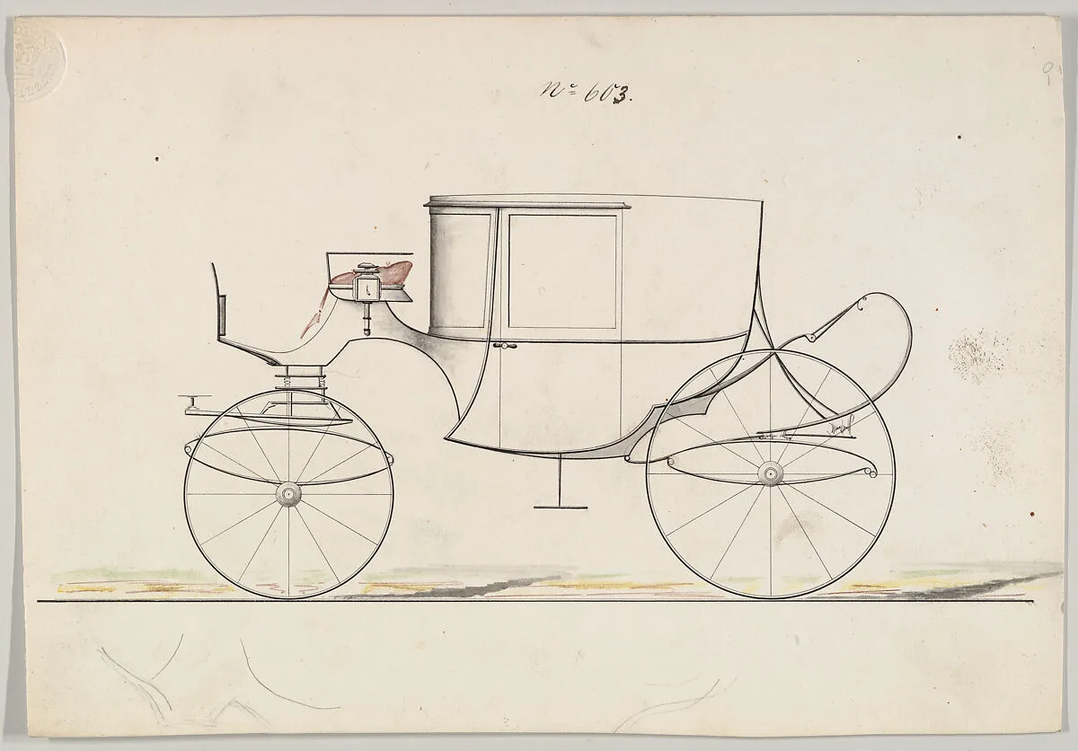 Design for Coupé, no. 603 ("Medium Size Clarence on C Springs") — Brewster & Co.