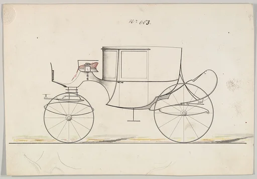 Design for Coupé, no. 603 ("Medium Size Clarence on C Springs")