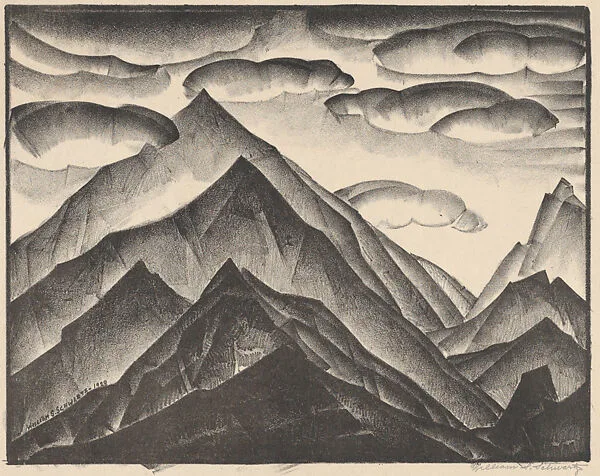 Mountain Landscape (Lithograph #14) — William Samuel Schwartz