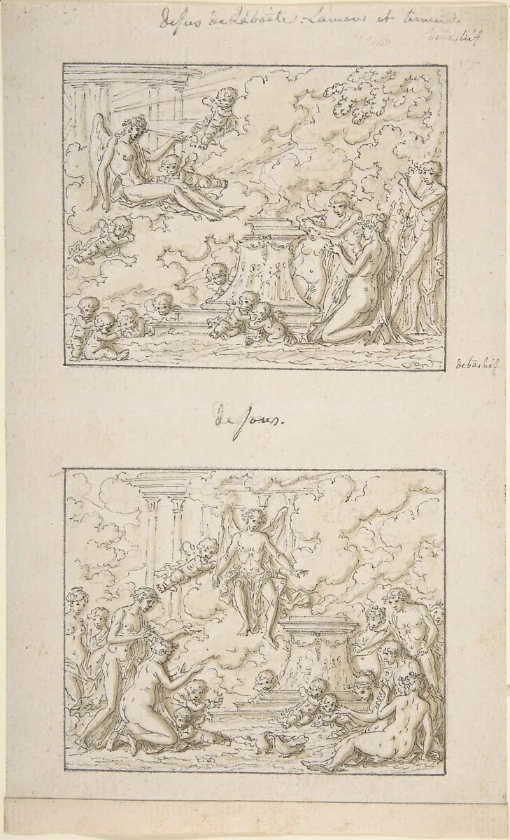 Designs for the Top and Bottom of a Small Rectangular Box — Louis Félix de La Rue