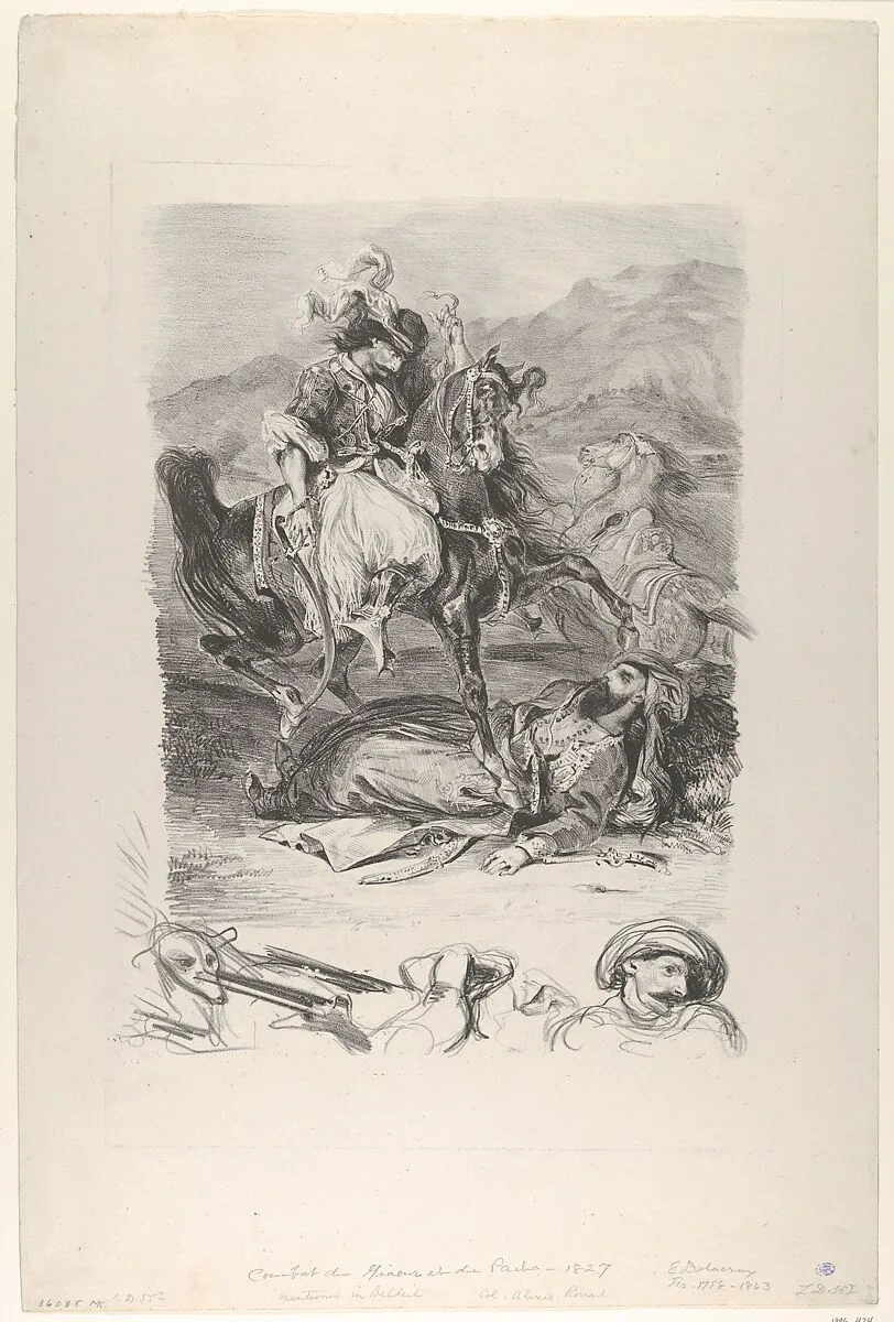 Combat of the Giaour and the Pasha — Eugène Delacroix