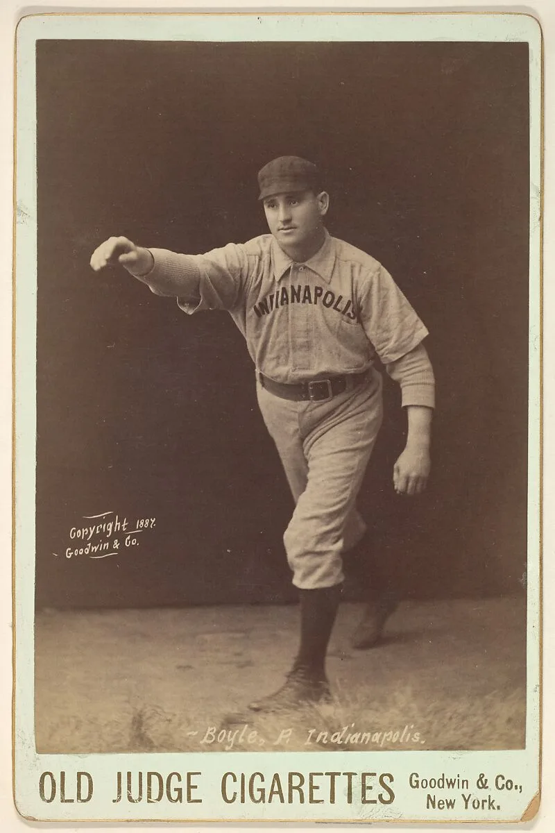 Henry Boyle, Pitcher, Indianapolis, from the series Old Judge Cigarettes — Goodwin & Company