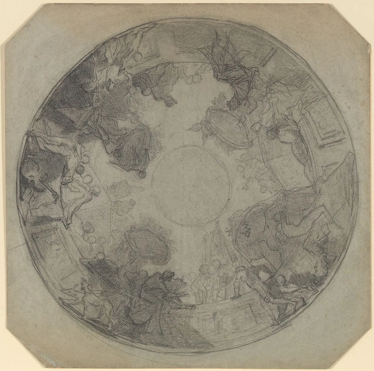 Study for the decoration of the ceiling of the Opéra Comique — Thomas Couture
