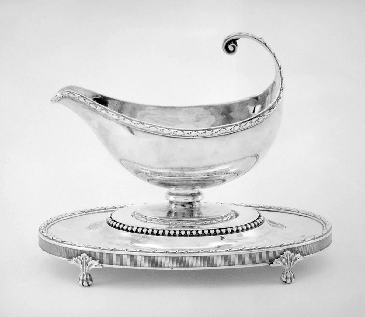 Sauceboat with stand (one of a pair) — Unknown