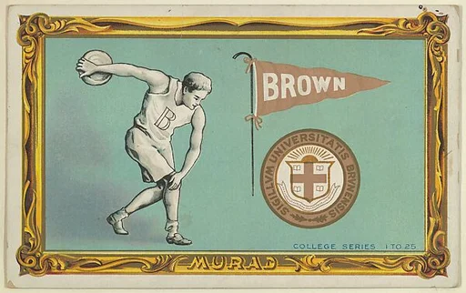 Brown University, version two, part of the College Series cabinet cards (T6)