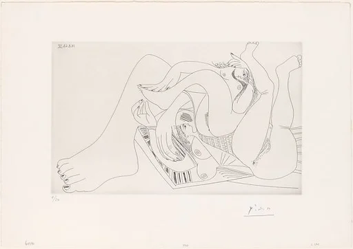Two Women Romping on a Beach Mat, from 347 Suite