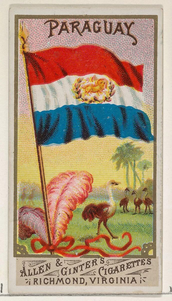 Paraguay, from Flags of All Nations, Series 1 (N9) for Allen & Ginter Cigarettes Brands — Allen & Ginter