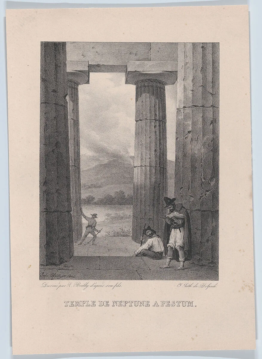 The Temple of Neptune in Pestum — Louis Léopold Boilly|Jules Boilly|Delpech