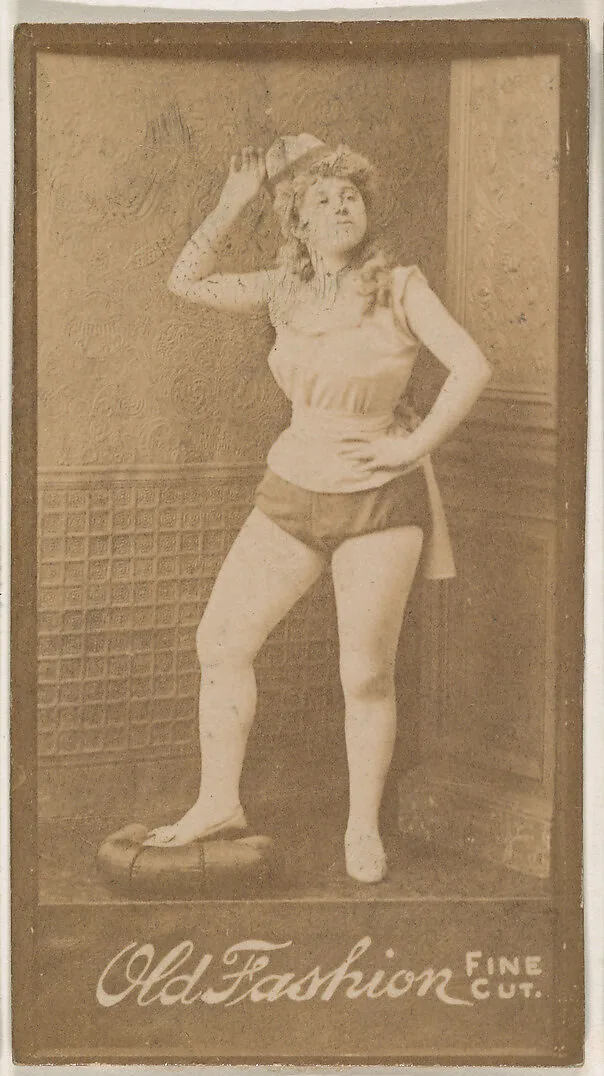 Actress posing with arm above head, from the Actresses series (N664) promoting Old Fashion Fine Cut Tobacco — Unknown