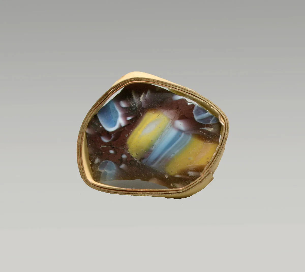 Glass mosaic fragment — Unknown