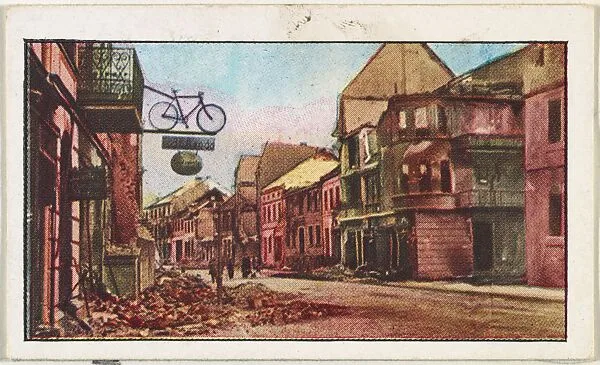 Card No. 233, Result of a Russian Bombardment, from the World War I Scenes series (T121) issued by Sweet Caporal Cigarettes — American Tobacco Company|Underwood & Underwood