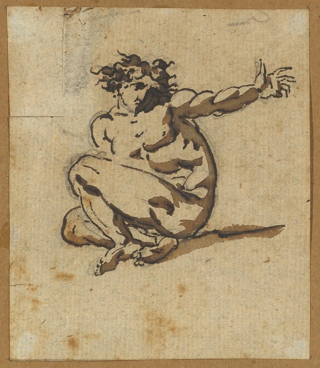 Study of a Male Nude (Althaemenes) in Despair — Nicolai Abraham Abildgaard