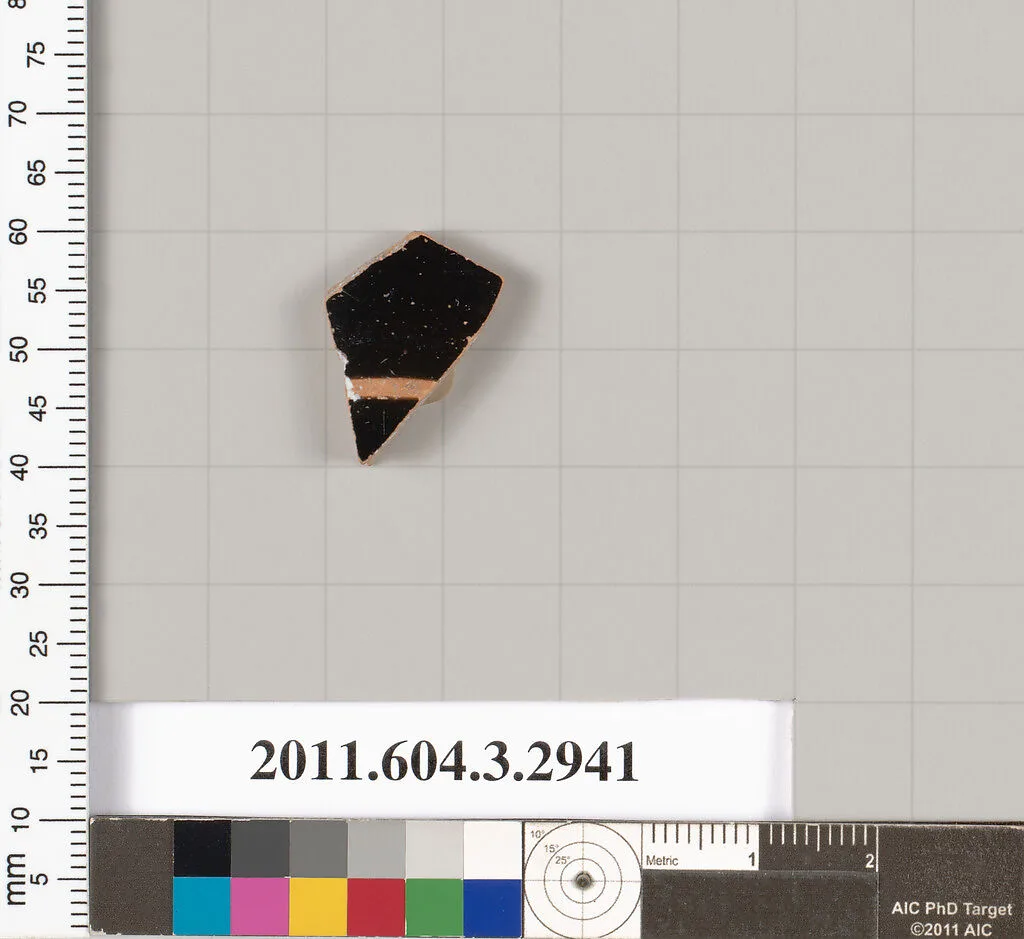 Terracotta fragment of a kylix (drinking cup) — Unknown