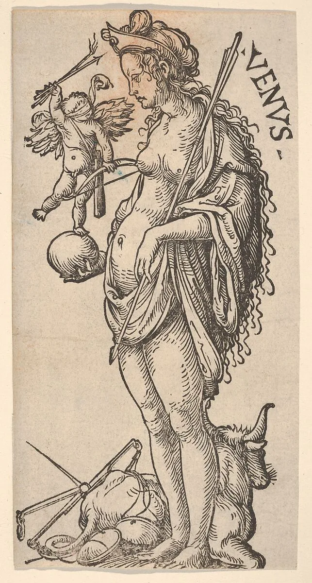 Venus with Libra and Taurus, from "The Seven Planets" — Hans Burgkmair
