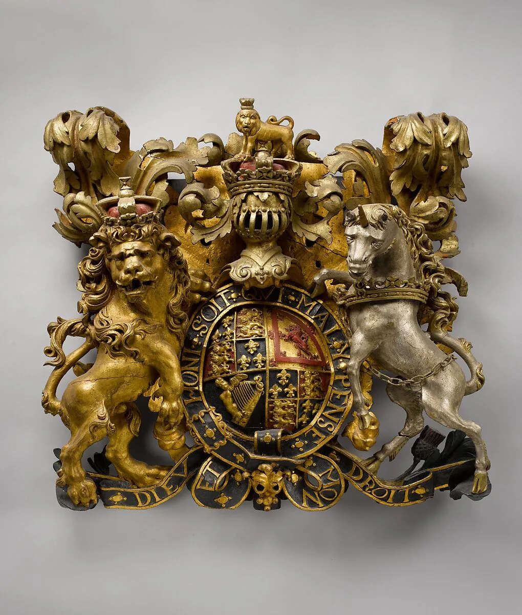 Armorial panel with Stuart coat of arms — Unknown